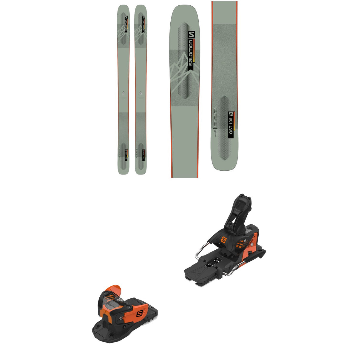 Salomon QST 106 Skis + Warden MNC 13 Ski Bindings 2022