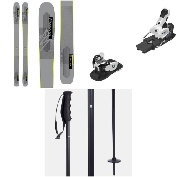 Salomon QST 92 Skis + Warden MNC 13 Ski Bindings + evo Merge Ski Poles 2022