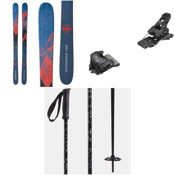 Nordica Enforcer 100 Skis + Tyrolia Attack 14 GW Ski Bindings + evo Refract Ski Poles 2023