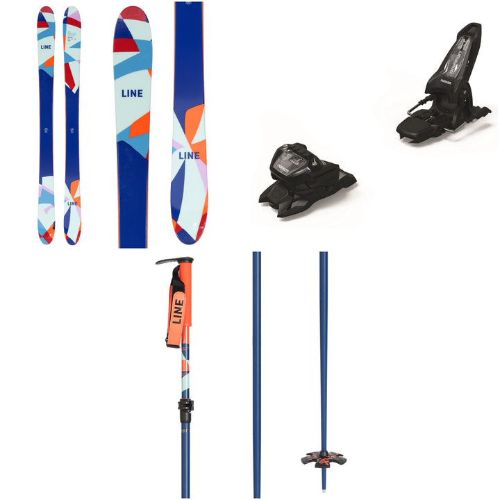 Line Skis Sir Francis Bacon Skis + Marker Griffon 13 ID Ski Bindings + Paintbrush Adjustable Ski Poles 2023
