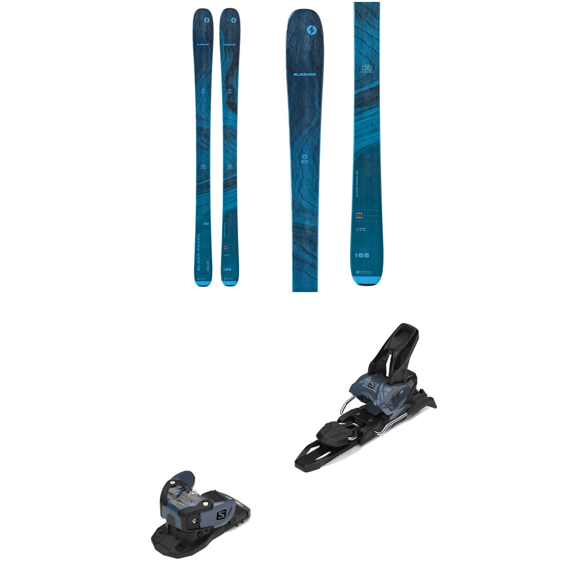 Blizzard Black Pearl 88 Skis - Women's + Salomon Warden MNC 11 Ski Bindings 2023
