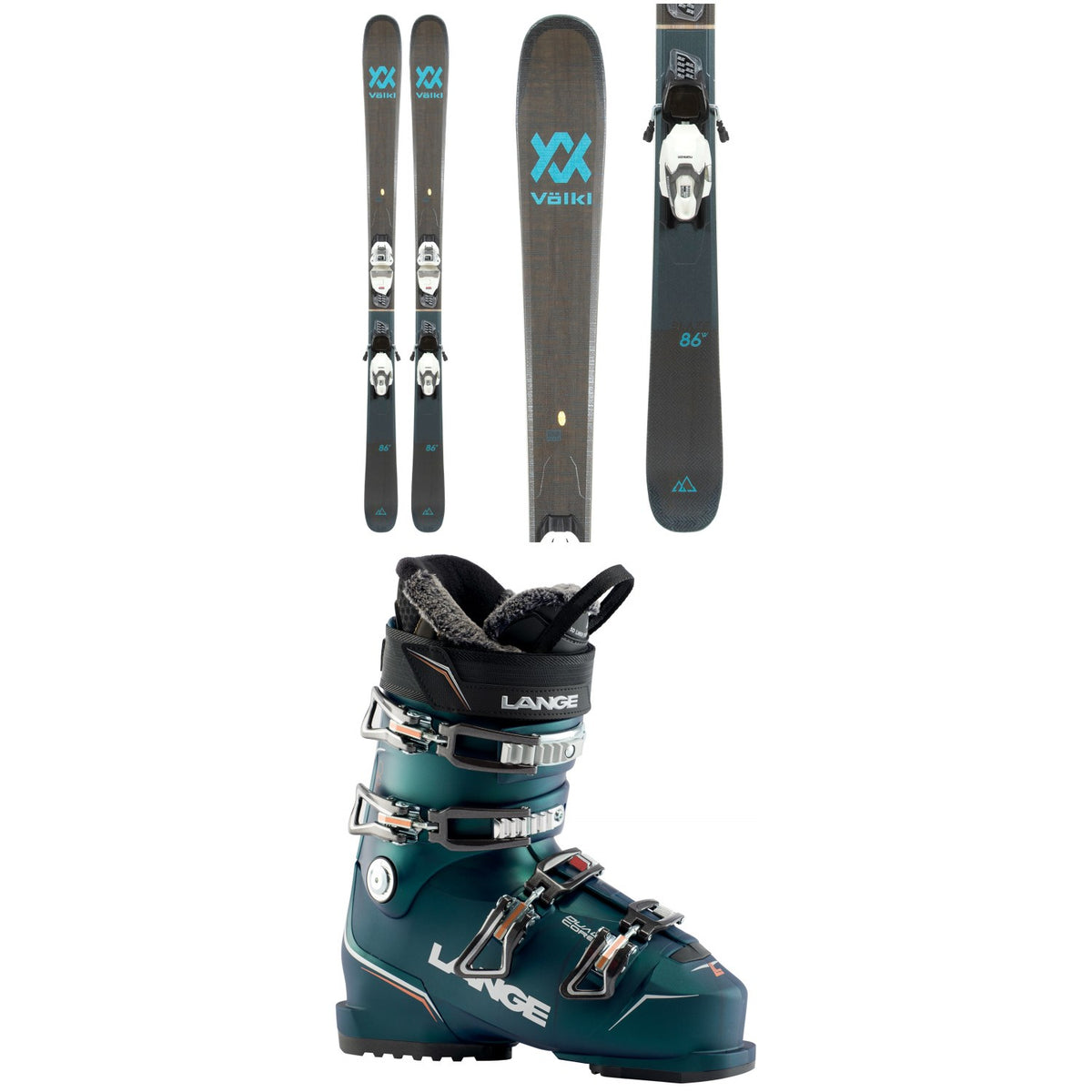 Völkl Blaze 86 W Skis + vMotion 10 GW Bindings - Women's 2023 + Lange LX 90 W Ski Boots - Women's 2022