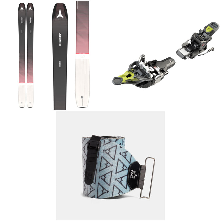 Atomic Backland 107 W Skis - Women's + Fritschi Tecton 12 Alpine Touring Ski Bindings + evo x Pomoca Pro Glide Climbing Skins 2022