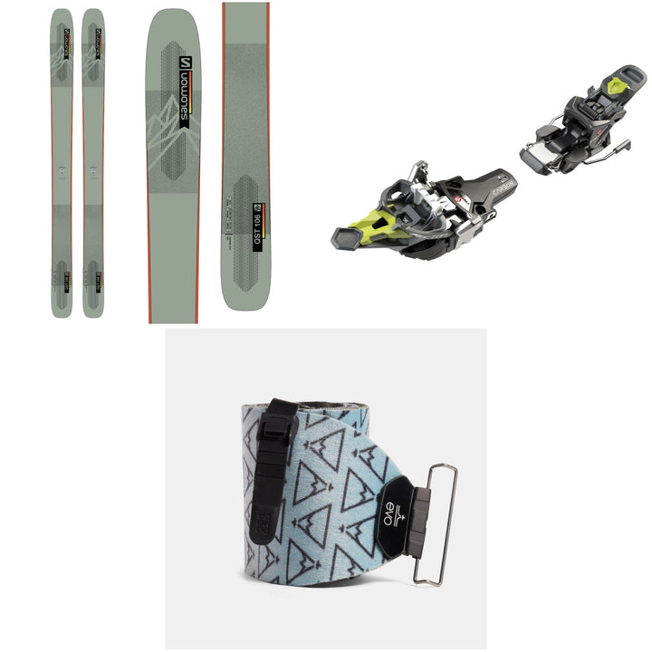 Salomon QST 106 Skis 2022 + Fritschi Tecton 12 Alpine Touring Ski Bindings 2022 + evo x Pomoca Pro Glide Climbing Skins