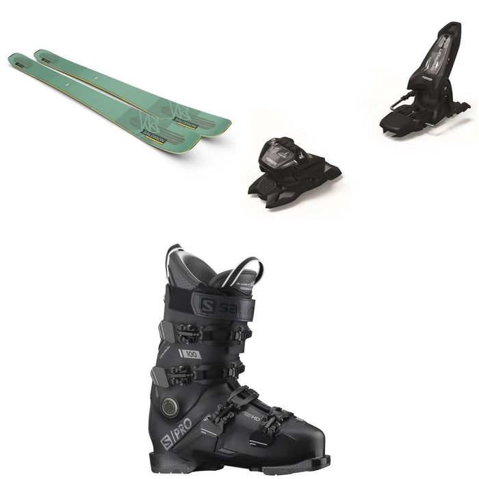 Salomon QST 92 Skis + Marker Griffon 13 ID Ski Bindings + Salomon S/Pro 100 GW Ski Boots 2023