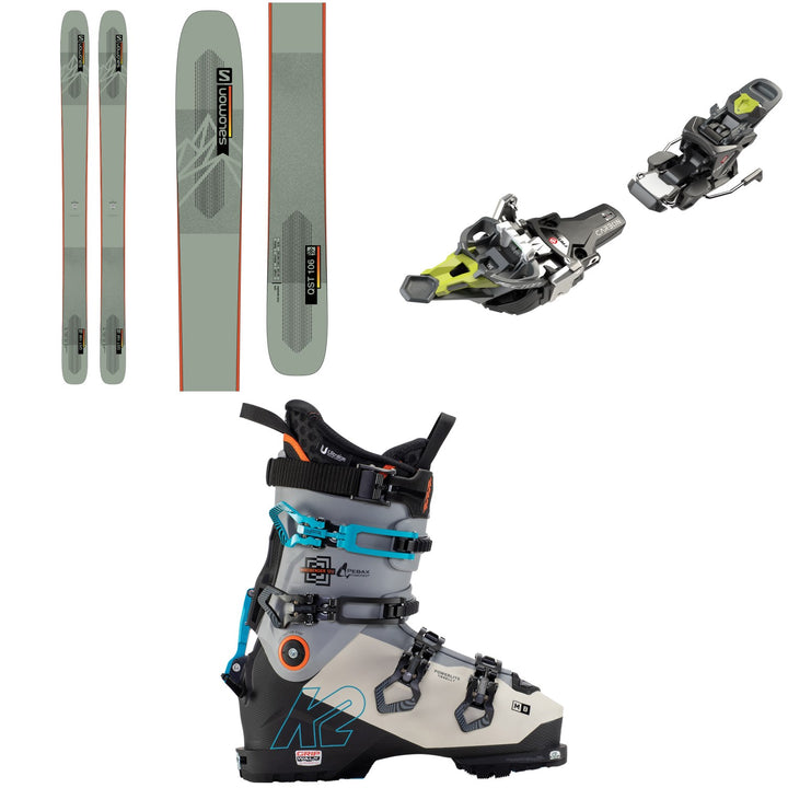 Salomon QST 106 Skis + Fritschi Tecton 12 Alpine Touring Ski Bindings + K2 Mindbender 120 Alpine Touring Ski Boots 2022