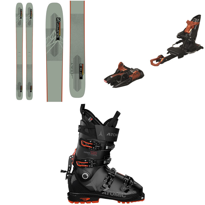 Salomon QST 106 Skis + Marker Kingpin 13 Alpine Touring Ski Bindings + Atomic Hawx Ultra XTD 120 Alpine Touring Ski Boots 2022