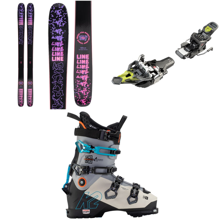 Line Skis Sick Day 104 Skis + Fritschi Tecton 12 Alpine Touring Ski Bindings + K2 Mindbender 120 Alpine Touring Ski Boots 2022