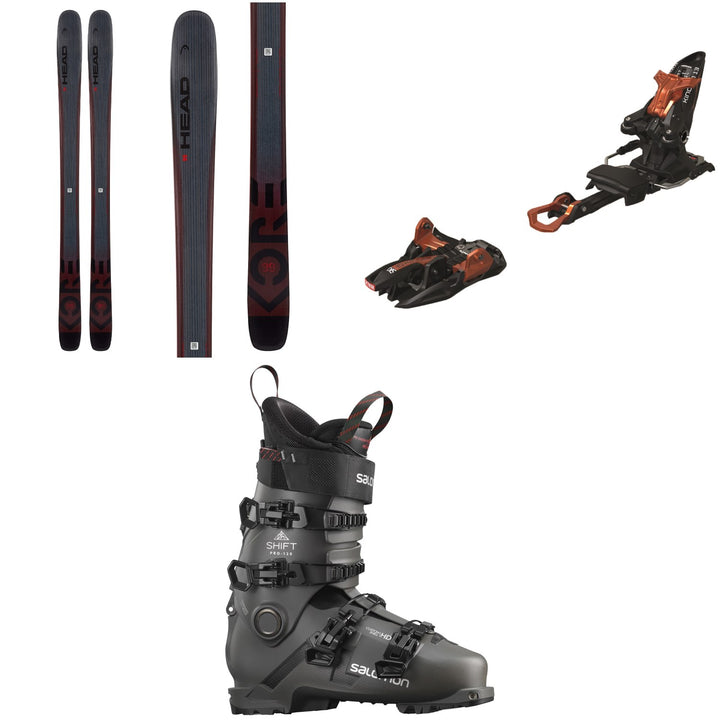 Head Kore 99 Skis + Marker Kingpin 13 Alpine Touring Ski Bindings + Salomon Shift Pro 120 Alpine Touring Ski Boots 2022