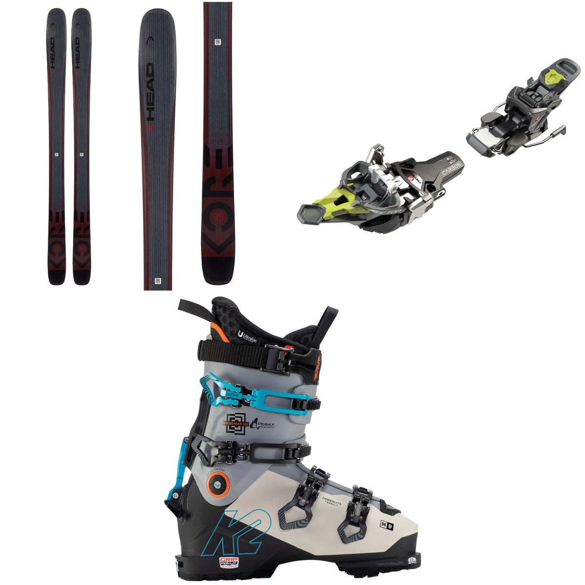 Head Kore 99 Skis + Fritschi Tecton 12 Alpine Touring Ski Bindings + K2 Mindbender 120 Alpine Touring Ski Boots 2022