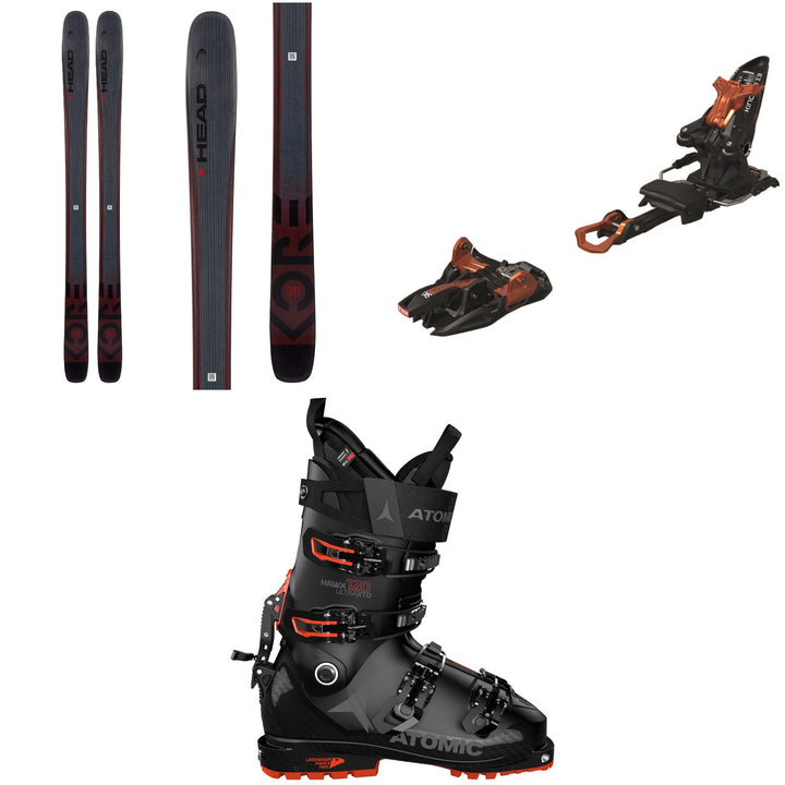 Head Kore 99 Skis + Marker Kingpin 13 Alpine Touring Ski Bindings + Atomic Hawx Ultra XTD 120 Alpine Touring Ski Boots 2022