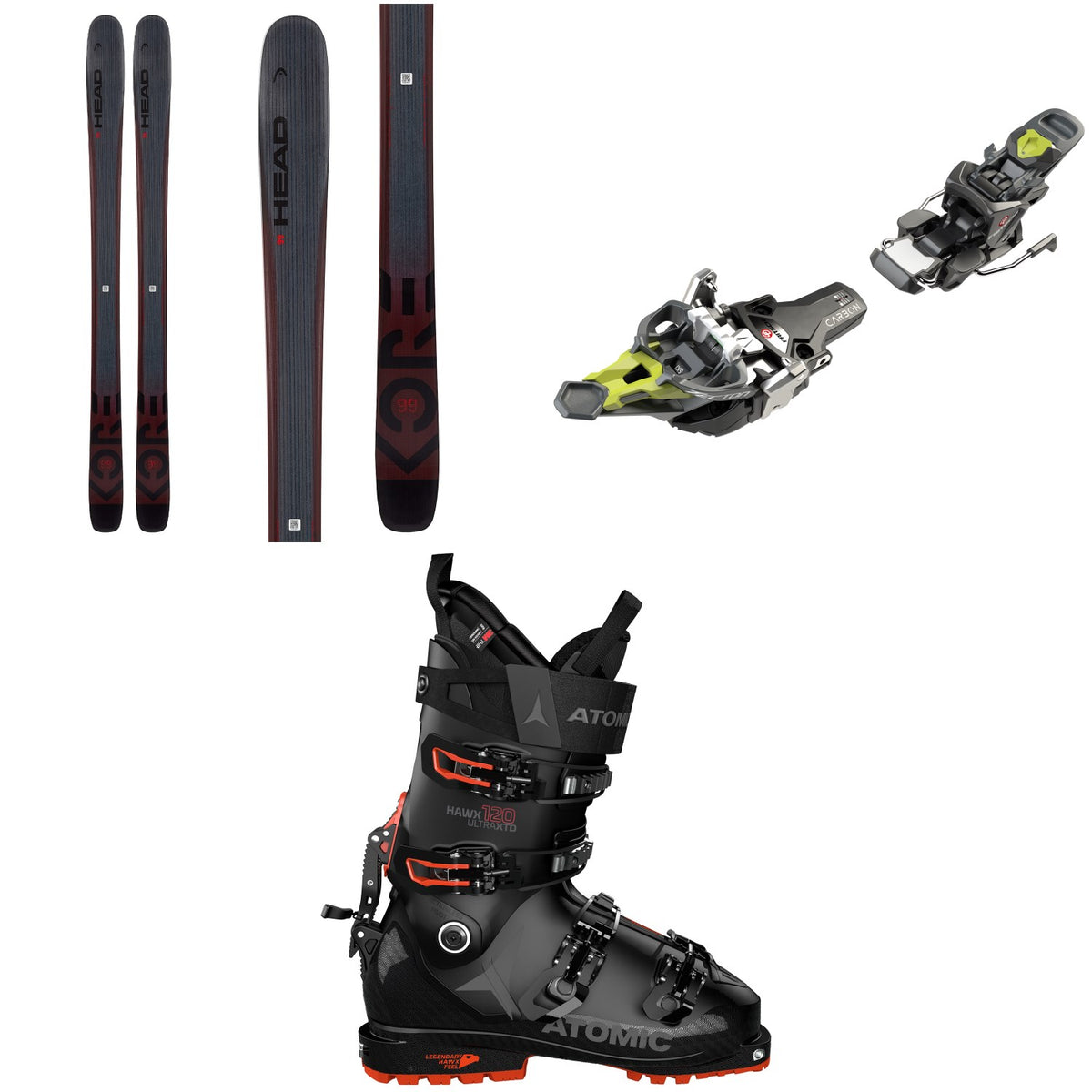 Head Kore 99 Skis + Fritschi Tecton 12 Alpine Touring Ski Bindings + Atomic Hawx Ultra XTD 120 Alpine Touring Ski Boots 2022