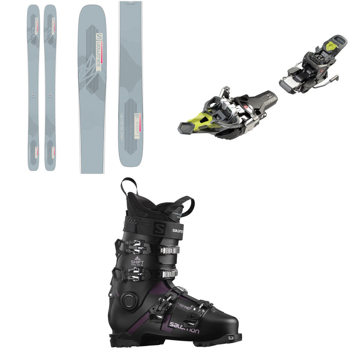 Salomon QST Lumen 99 Skis + Fritschi Tecton 12 Alpine Touring Ski Bindings + Salomon Shift Pro 90 W Alpine Touring Ski Boots - Women's 2022