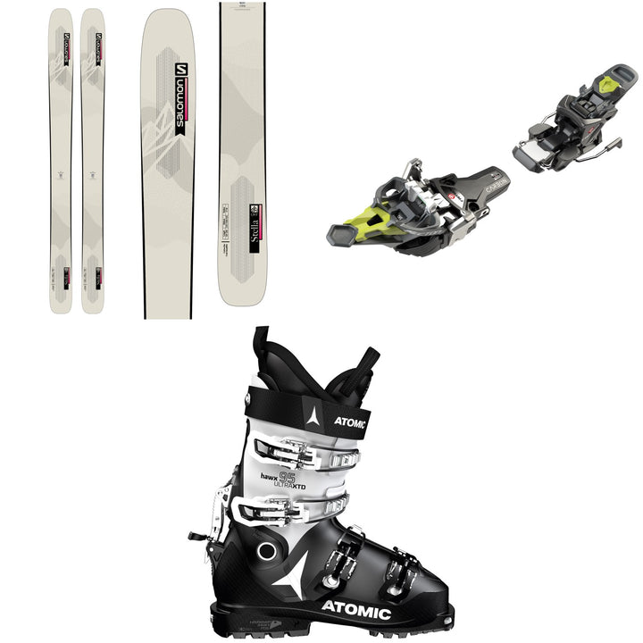 Salomon QST Stella 106 Skis + Fritschi Tecton 12 Alpine Touring Ski Bindings + Atomic Hawx Ultra XTD 95 W CT GW Alpine Touring Ski Boots - Women's 2022