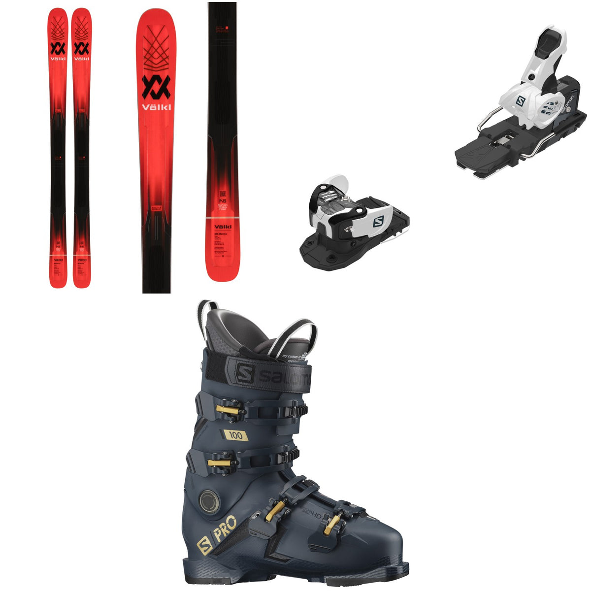 Völkl M6 Mantra Skis + Salomon Warden MNC 13 Ski Bindings + Salomon S/Pro 100 GW Ski Boots 2022