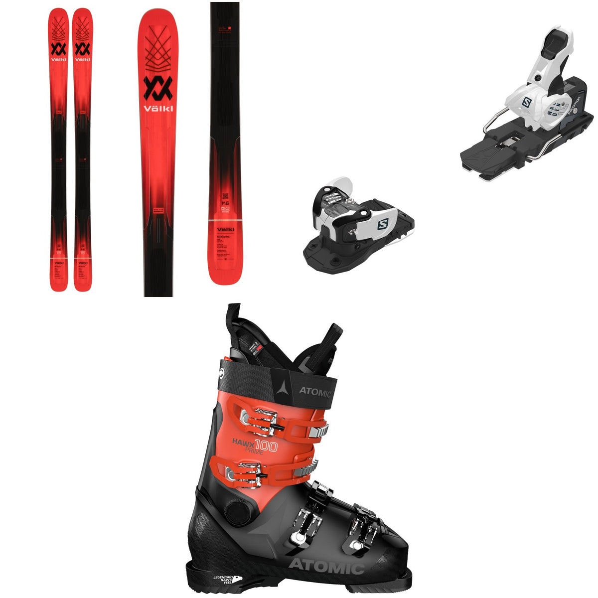 Völkl M6 Mantra Skis + Salomon Warden MNC 13 Ski Bindings + Atomic Hawx Prime 100 Ski Boots 2022