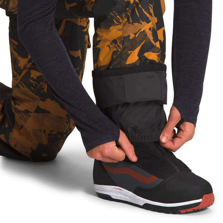 The North Face Freedom Short Bibs - Men's Leather Brown Tonal Mountainscape Print