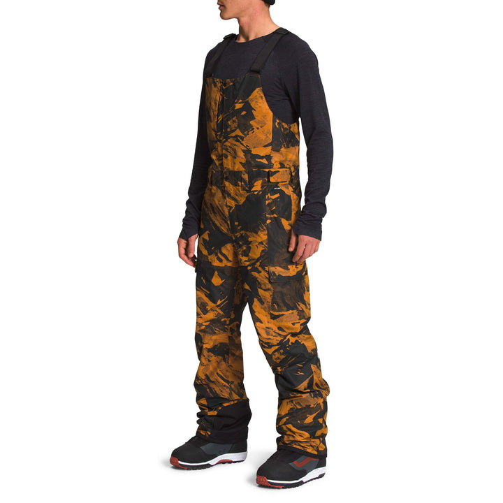The North Face Freedom Short Bibs - Men's Leather Brown Tonal Mountainscape Print