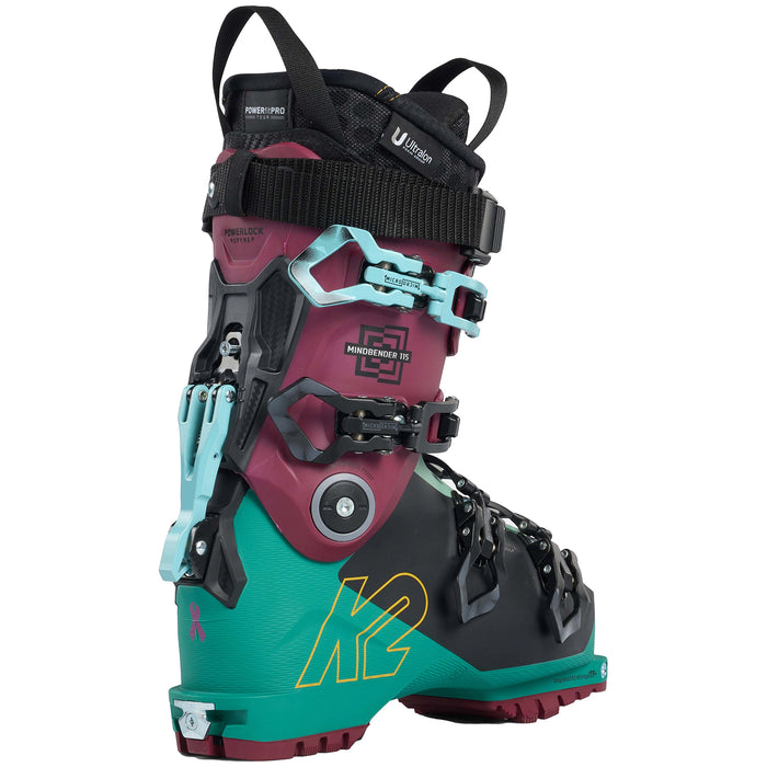 K2 Mindbender W 115 LV Alpine Touring Ski Boots - Women's 2023 Purple/Green/Black