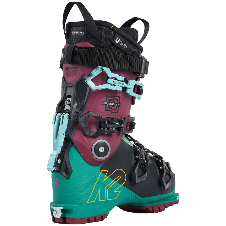 K2 Mindbender W 115 LV Alpine Touring Ski Boots - Women's 2023 Purple/Green/Black