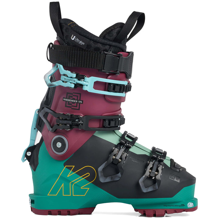 K2 Mindbender W 115 LV Alpine Touring Ski Boots - Women's 2023 Purple/Green/Black