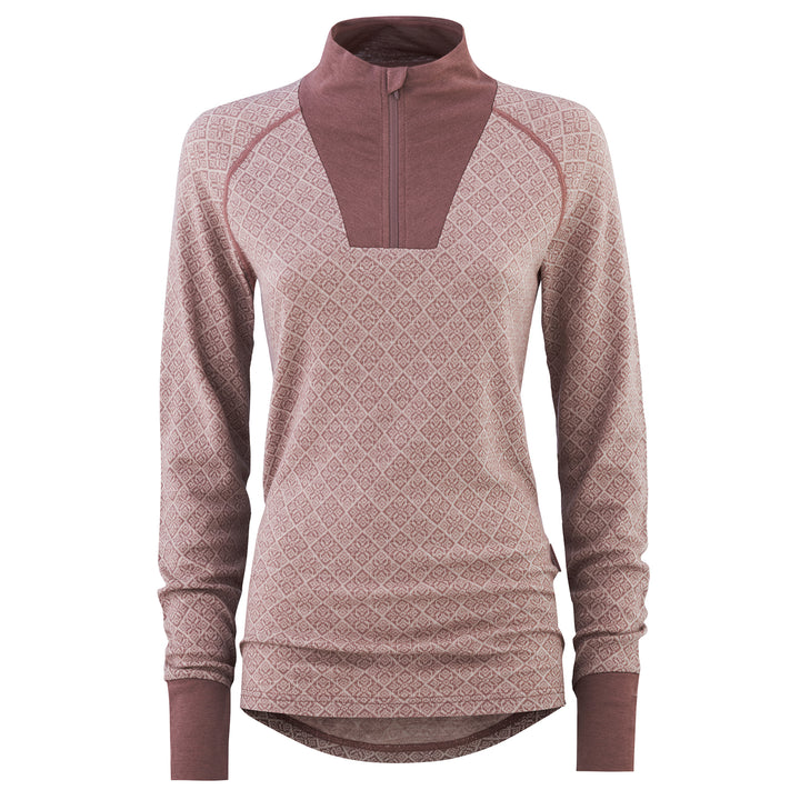 Kari Traa Voss Cashmere Mix Half Zip Top - Women's Taupe