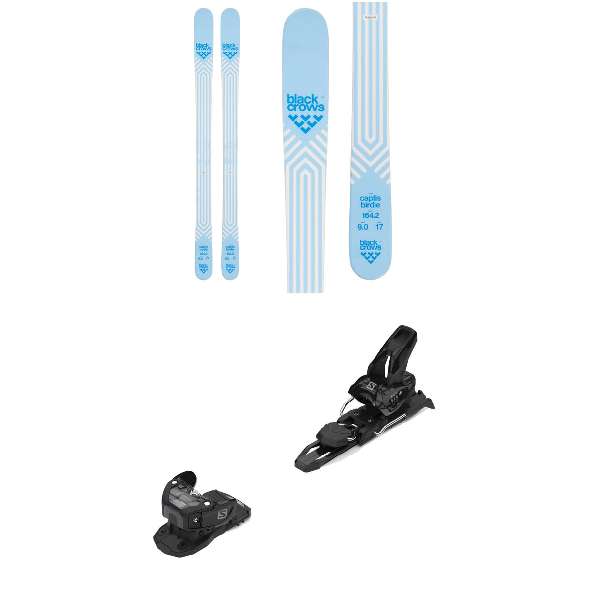Black Crows Captis Birdie Skis - Women's + Salomon Warden MNC 11 Ski Bindings 2022