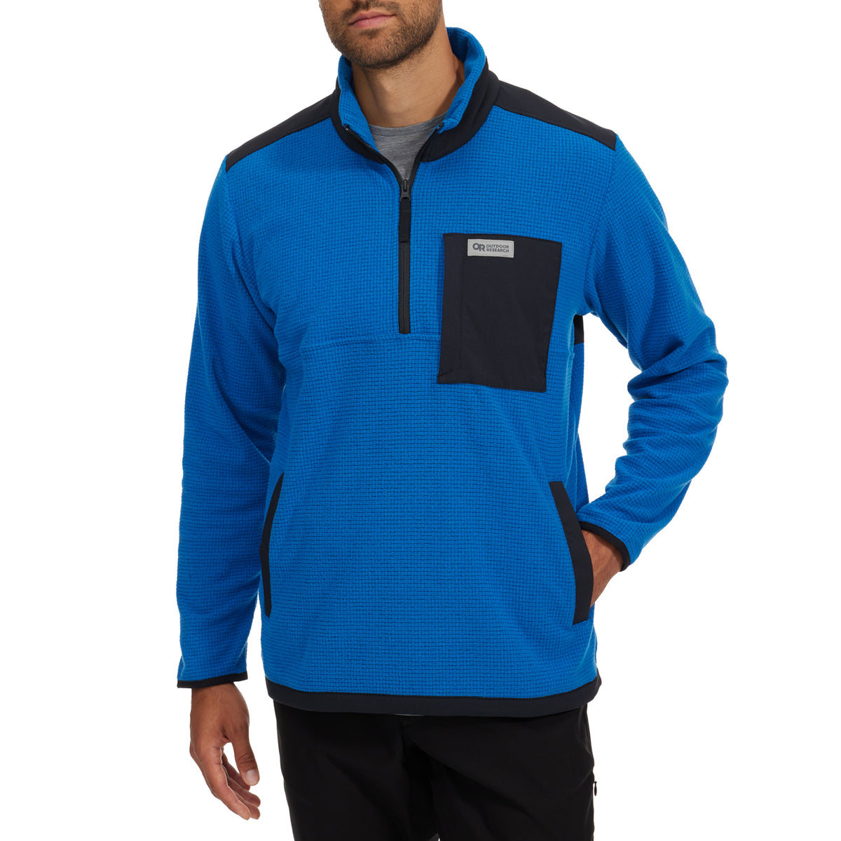 Outdoor Research Trail Mix Quarter Zip Pullover - Men's Classic Blue