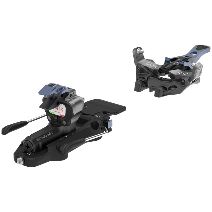 ATK Raider 12 Freeride Alpine Touring Ski Bindings 2024 Black/Titanium/Dark Blue