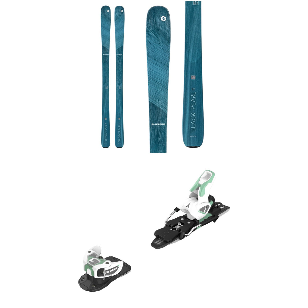 Blizzard Black Pearl 82 Skis + Atomic Warden MNC 11 Ski Bindings - Women's 2021