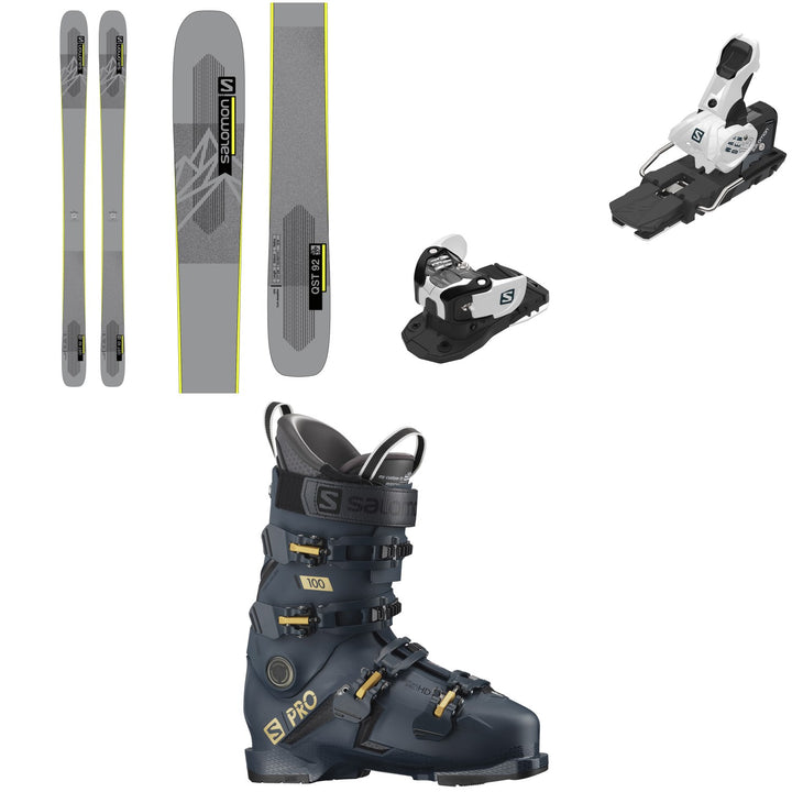 Salomon QST 92 Skis + Warden MNC 13 Ski Bindings + S/Pro 100 GW Ski Boots 2022