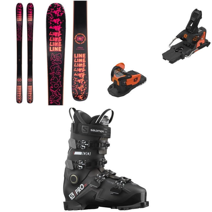 Line Skis Sick Day 94 Skis + Salomon Warden MNC 13 Ski Bindings + Salomon S/Pro HV 100 GW Ski Boots 2022
