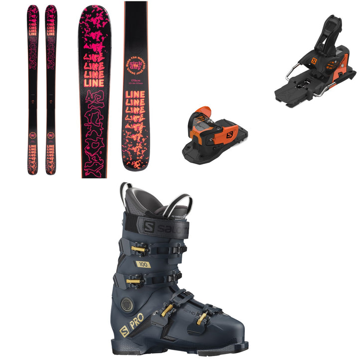 Line Skis Sick Day 94 Skis + Salomon Warden MNC 13 Ski Bindings + Salomon S/Pro 100 GW Ski Boots 2022