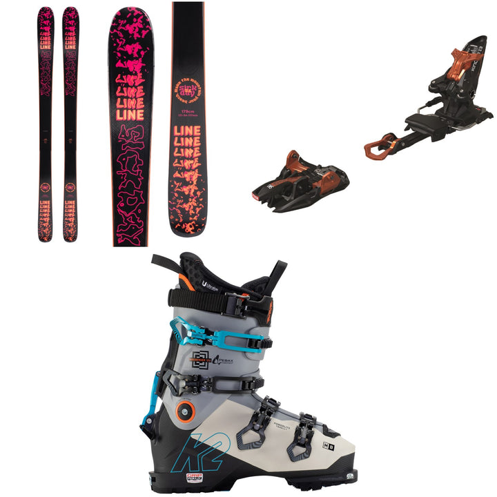 Line Skis Sick Day 94 Skis 2022 + Marker Kingpin 13 Alpine Touring Ski Bindings 2020 + K2 Mindbender 120 Alpine Touring Ski Boots 2022