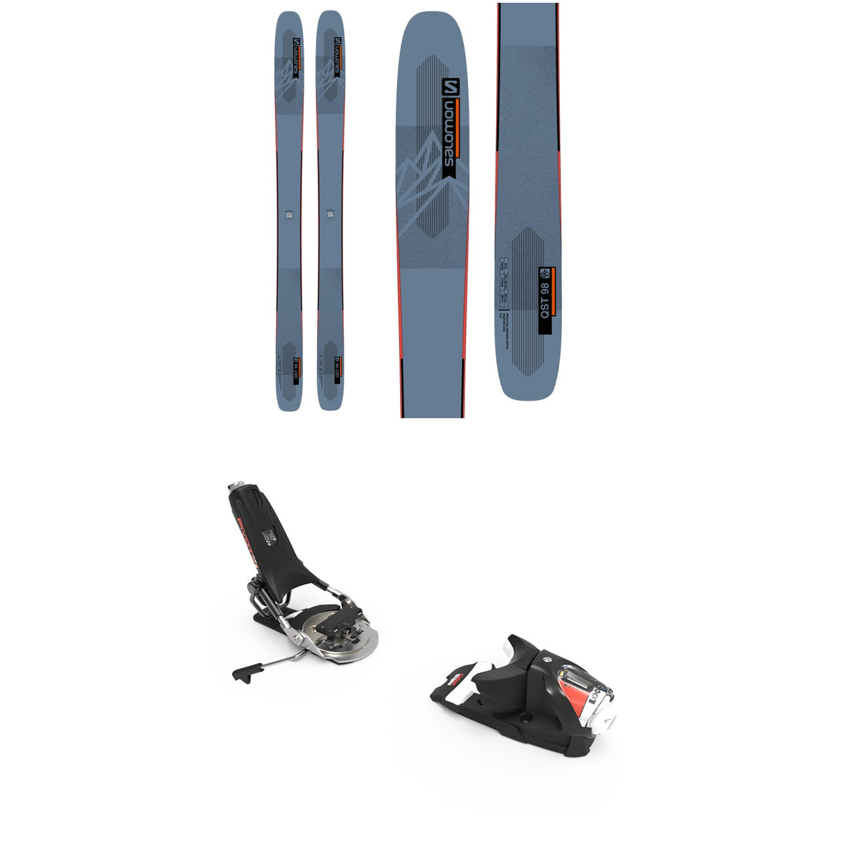 Salomon QST 98 Skis + Look Pivot 12 GW Ski Bindings 2023