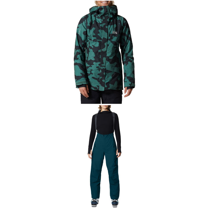 Mountain Hardwear Cloud Bank GORE-TEX Insulated Jacket +  High Exposure C-Knit Tall Bibs - Women's 2022