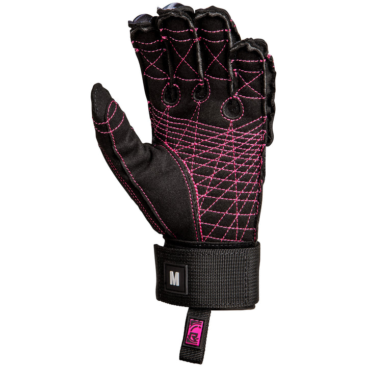 Radar Lyric Inside-Out Waterski Gloves - Women's Tulip/Black/White