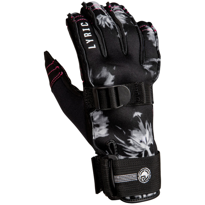 Radar Lyric Inside-Out Waterski Gloves - Women's Tulip/Black/White