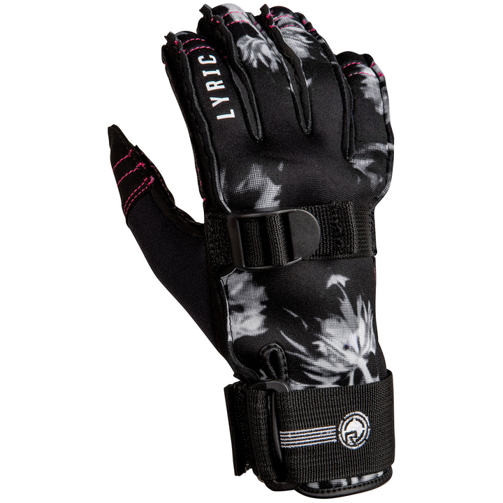 Radar Lyric Inside-Out Waterski Gloves - Women's Tulip/Black/White