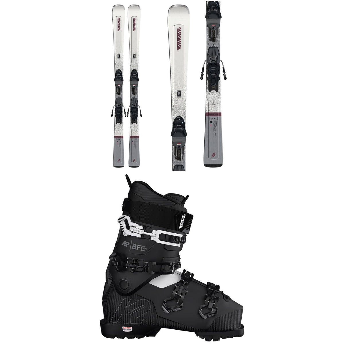 K2 Disruption 75 Skis + M2 10 Bindings + K2 BFC W 75 Ski Boots - Women's 2023