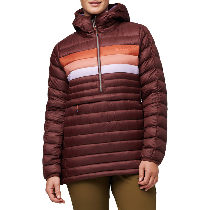 Cotopaxi Fuego Down Hooded Pullover - Women's Chestnut Stripes