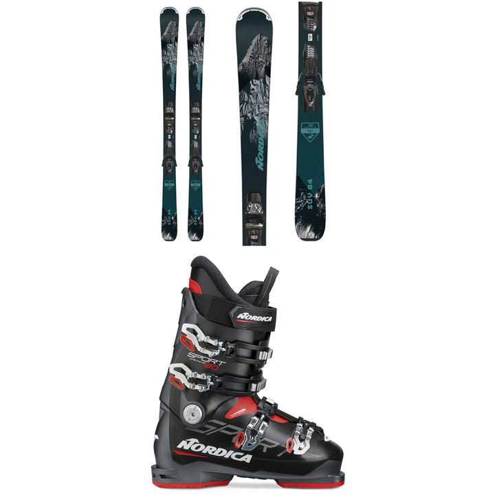 Nordica SUV 84 + TP2 Compact FDT Ski Bindings + Nordica Sportmachine 80 Alpine Ski Boots 2023