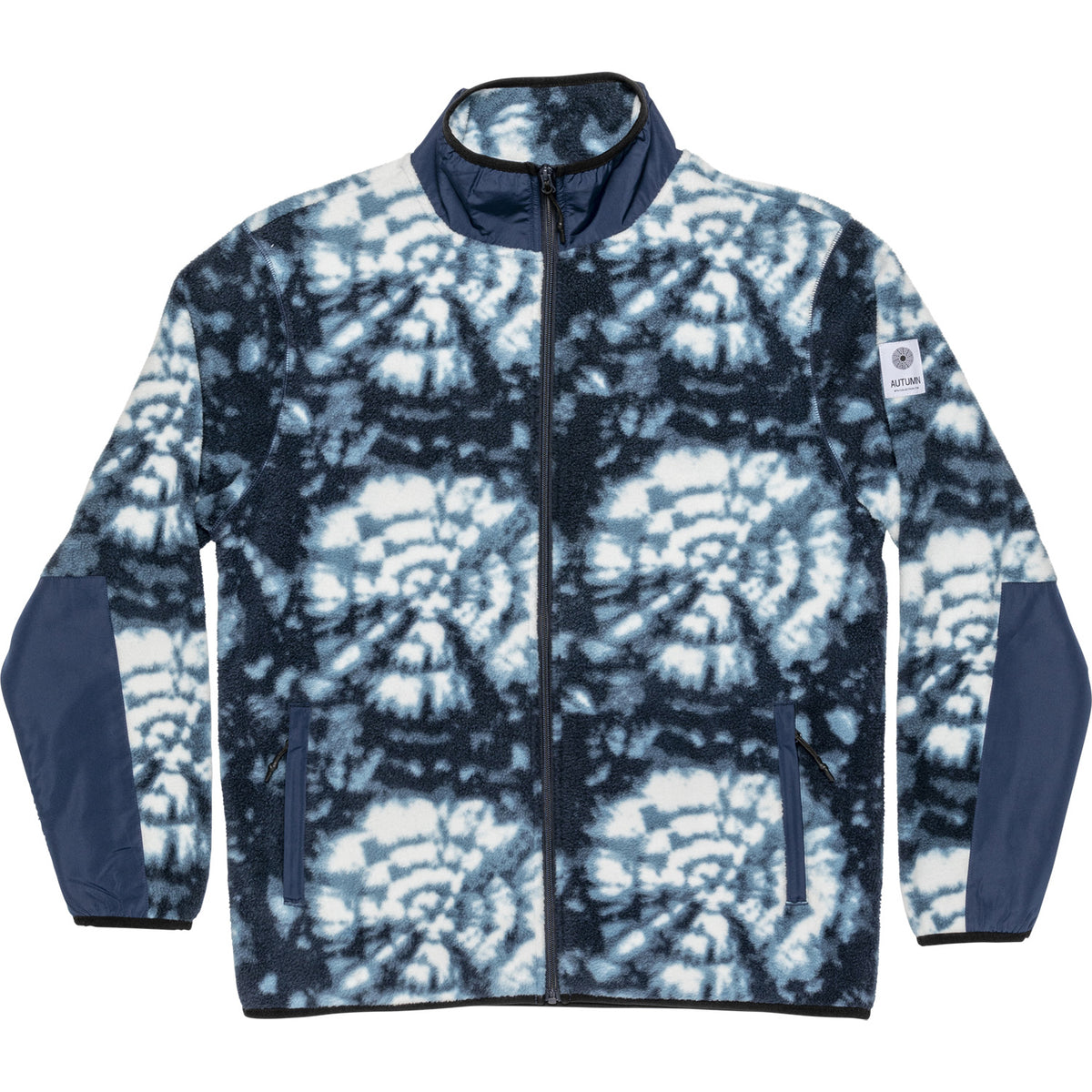 Autumn Solstice Full Zip Fleece - Men's Shibori Tie Dye