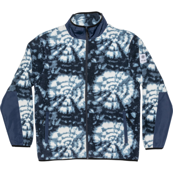 Autumn Solstice Full Zip Fleece - Men's Shibori Tie Dye