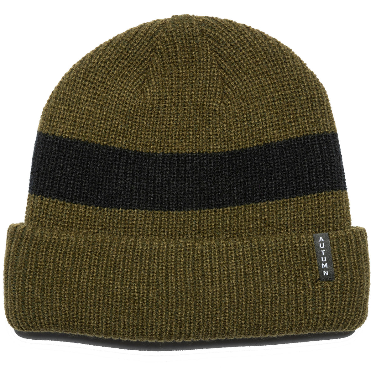 Autumn Band Fleece Lined Beanie Army Green