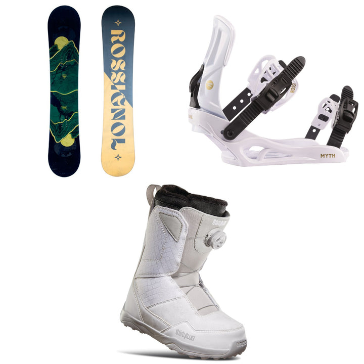 Rossignol Myth Snowboard + Myth Snowboard Bindings + thirtytwo Shifty Boa Snowboard Boots - Women's 2023