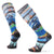 Smartwool Zero Cushion Skication Print OTC Socks Mist Blue