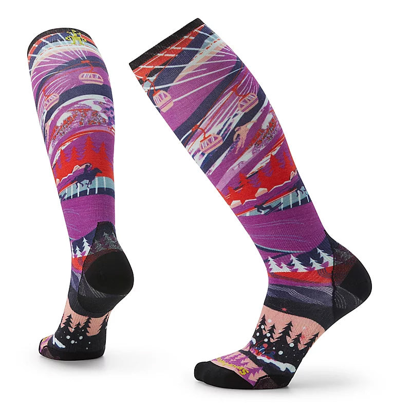 Smartwool Zero Cushion Skication OTC Socks - Women's Desert Orchid