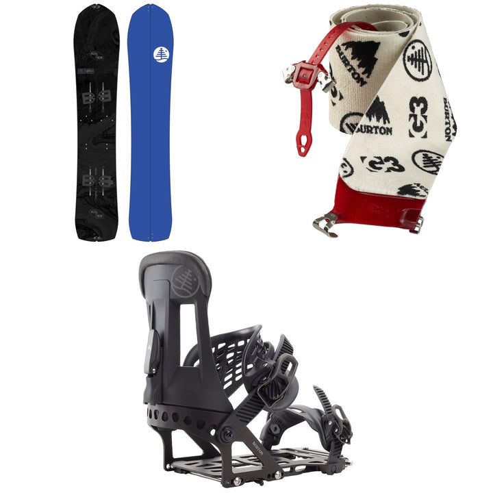 Burton Family Tree Straight Chuter Splitboard + Burton x G3 High-Traction Splitboard Skins + Hitchhiker Splitboard Bindings 2024