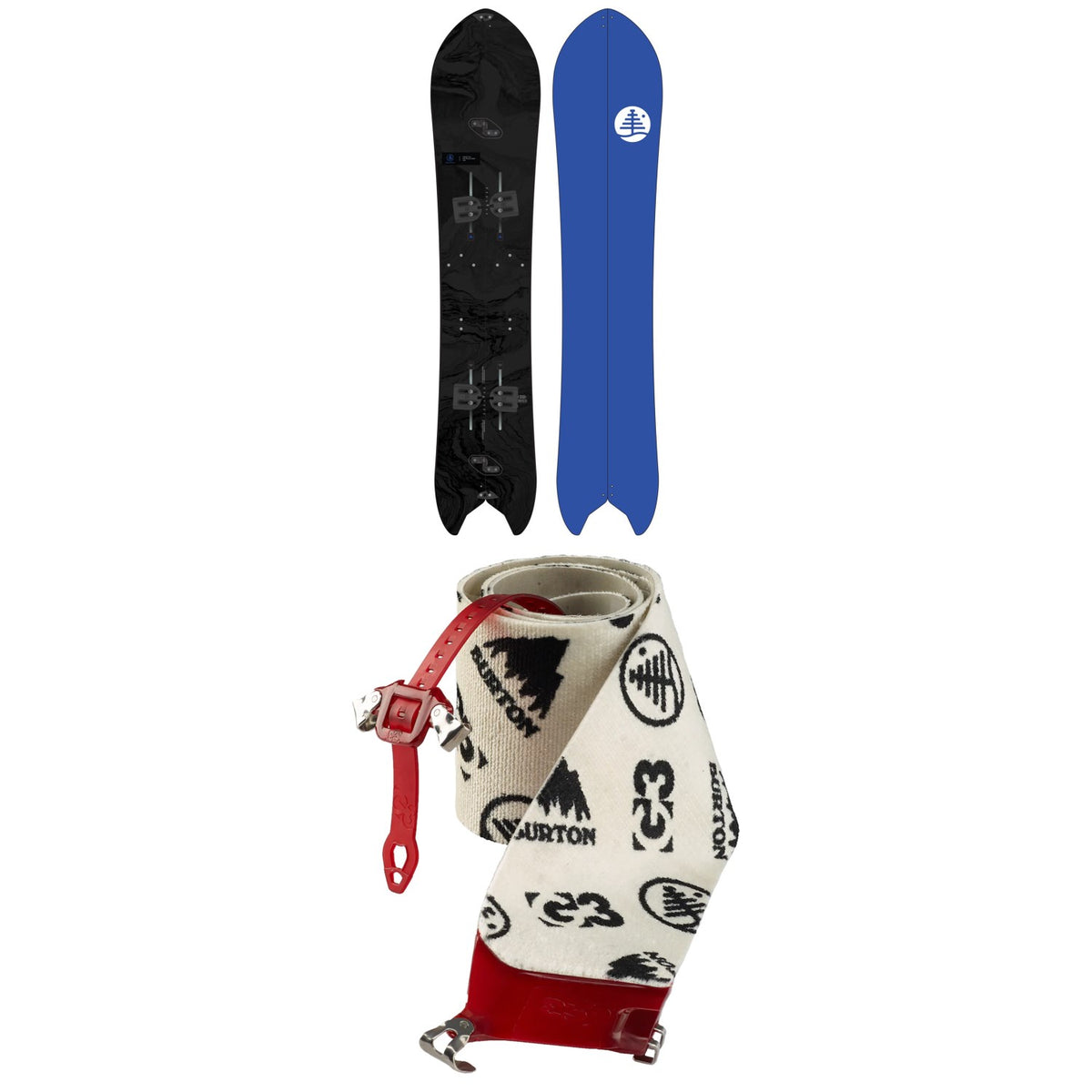 Burton Family Tree Pow Wrench Splitboard + Burton x G3 High-Traction Splitboard Skins 2023